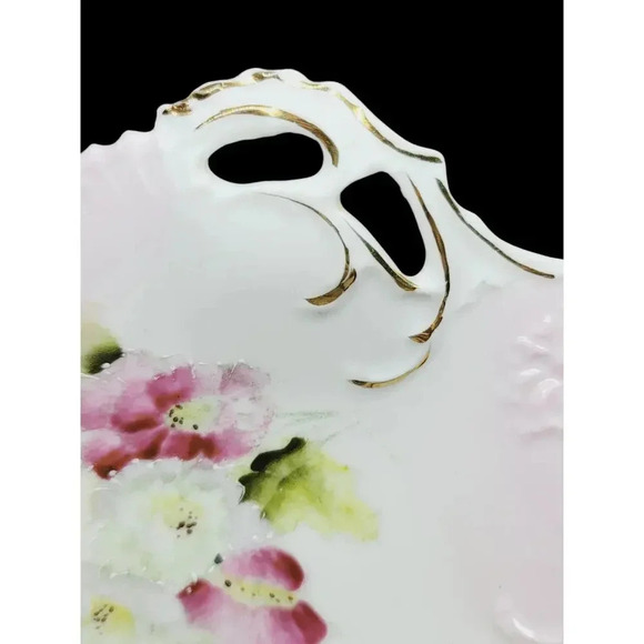 Vintage Fine China Hand Painted Floral Candy Dish Set - Picture 8 of 13